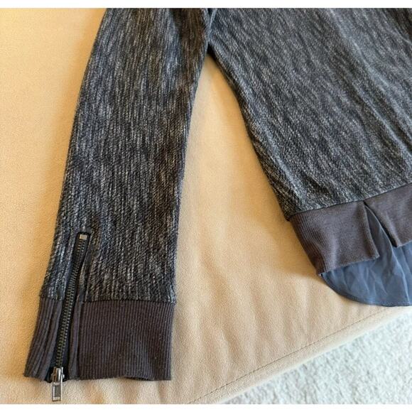 ANTHROPOLOGIE Greylin Textured Mixed Media Sweater Zip Cuffs Pleated Hem Fall S - Picture 5 of 9
